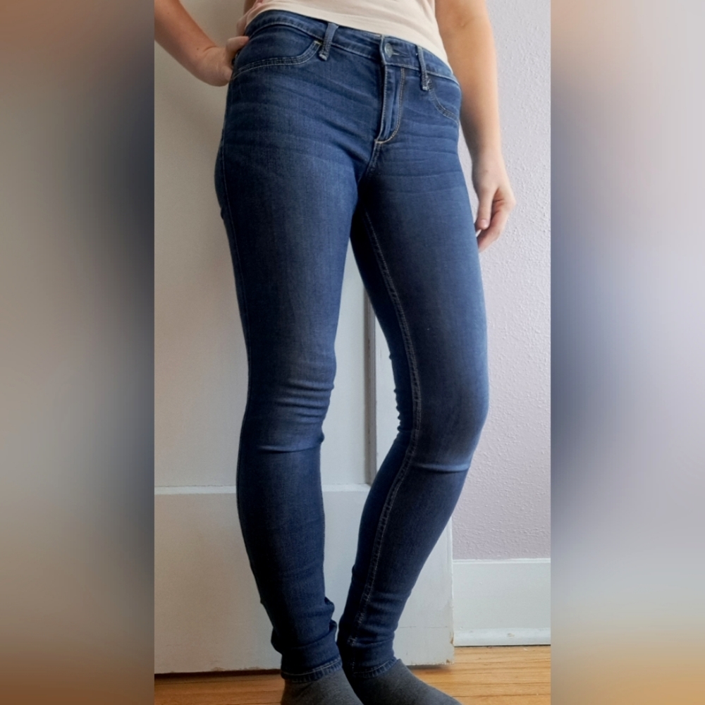 Abercrombie and Fitch Mid-Rise Jeggings Women's 27 x 29 Dark Wash